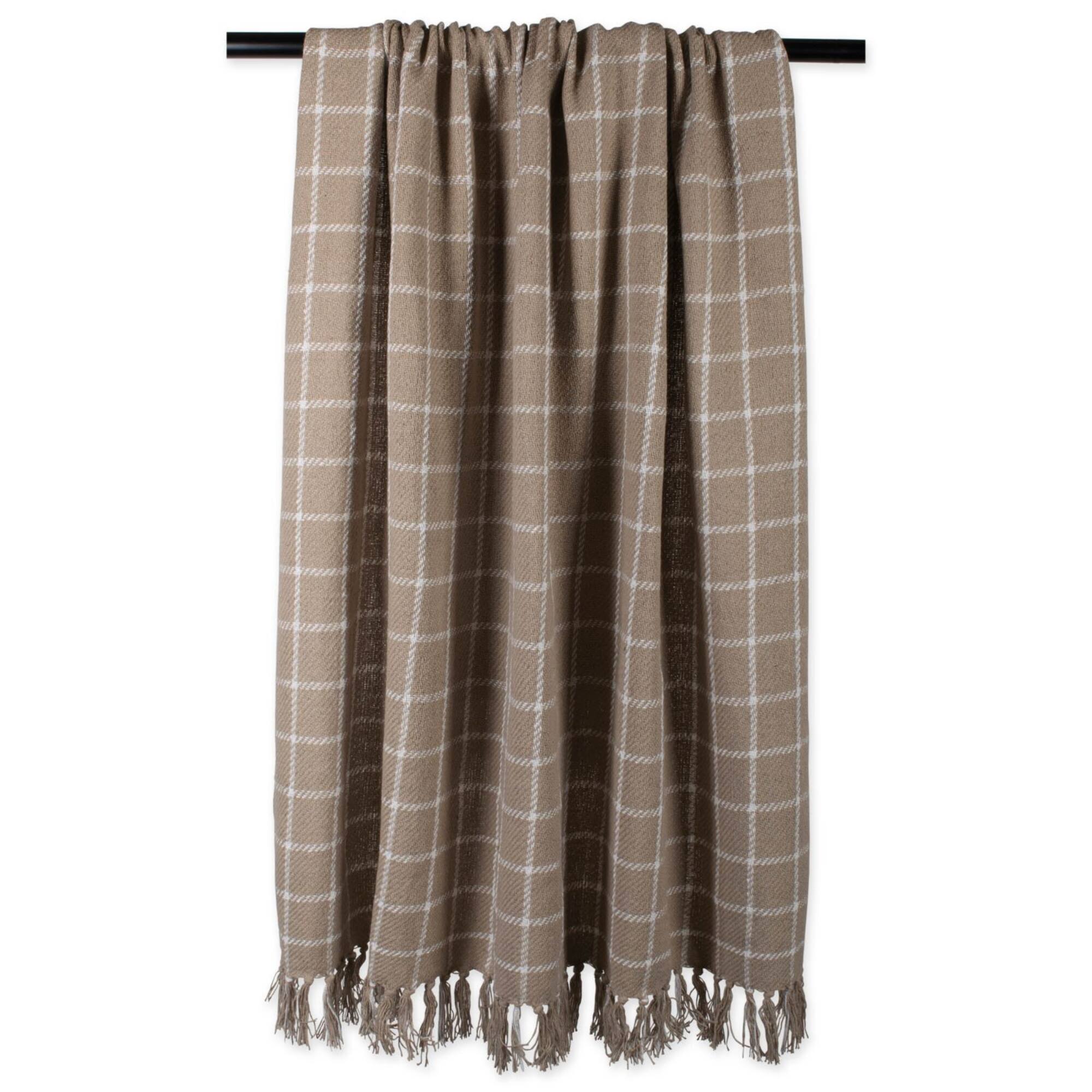 DII® Stone Checked Plaid Throw